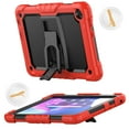 thumbnail image 5 of Rugged Case For Lenovo Tab M10 Gen 3 – 3-Layer Protection Shockproof Stand Cover with Screen Protector, Adjustable Stand & Shoulder Strap -- Red, 5 of 9