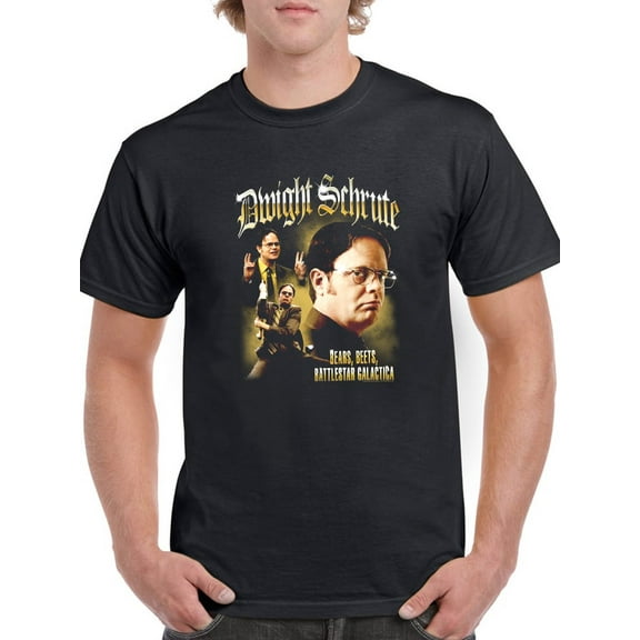 The Office Mens Graphic Tee - Dwight Schrute, Bears, Beets... - Regular Fit 100% Cotton