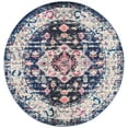 thumbnail image 3 of SAFAVIEH Madison Trenton Vintage Traditional Area Rug, Navy/Ivory, 6'7" x 6'7" Round, 3 of 10