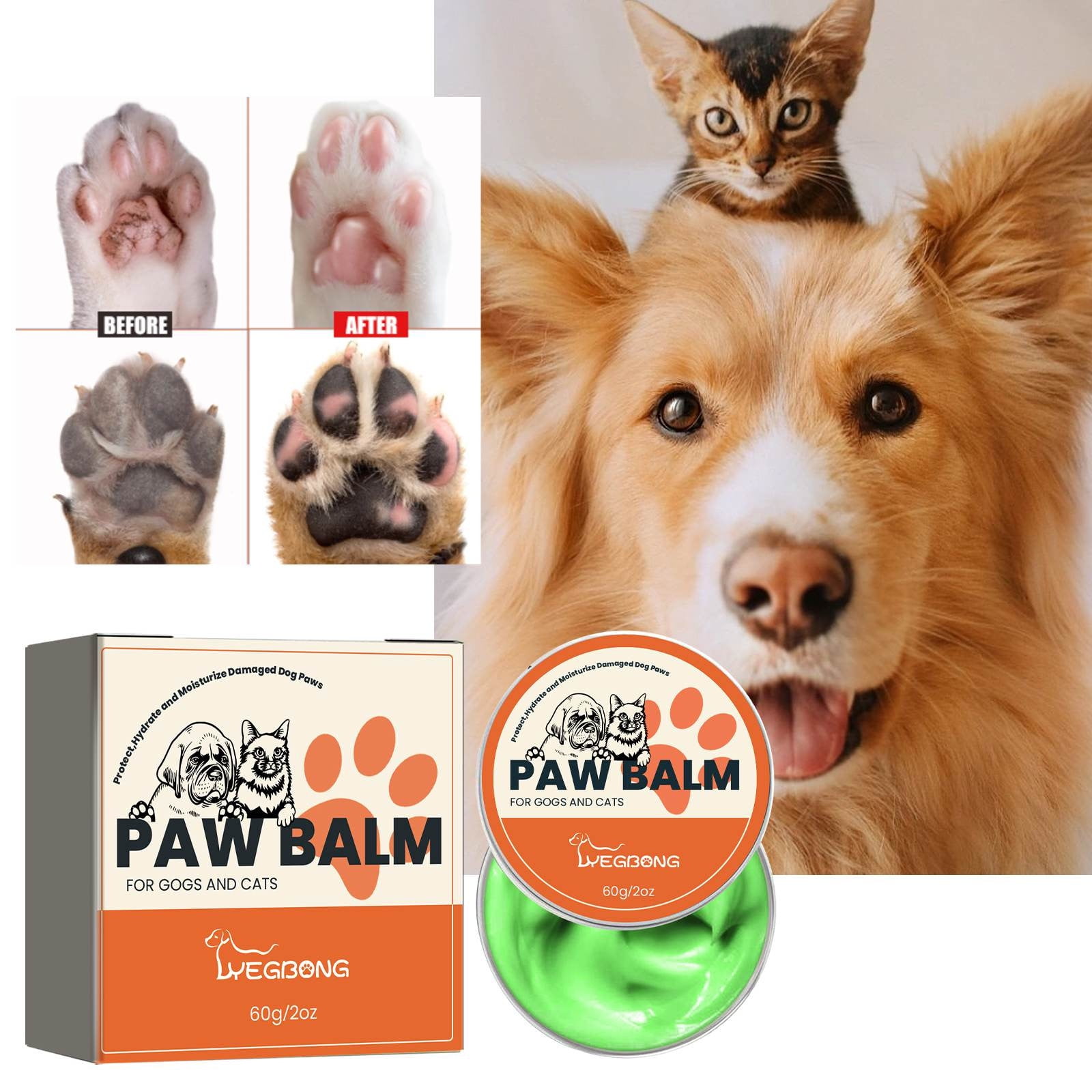 Puppy Paws Dry Rough Dog Paw Pads Paw Butter All Natural Herbal