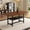 Walnut+black, variant on LJAN 71"* 35.4" Dining Table for 6-8 People, Modern Rectangular Kitchen Table with Sturdy Metal Legs, Rectangular Counter for Dinner, Kitchen, Dining Room, Apartment Corner