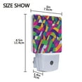 thumbnail image 4 of Yayeee LED Night Light for The Home Plug in With Light Sensors 2 Pack, Colorful Plaid, 4 of 6