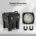 thumbnail image 3 of Gymax 32 QT Portable Insulated Food Carrier Food Warmer w/ Stainless Steel Barrel, 3 of 9