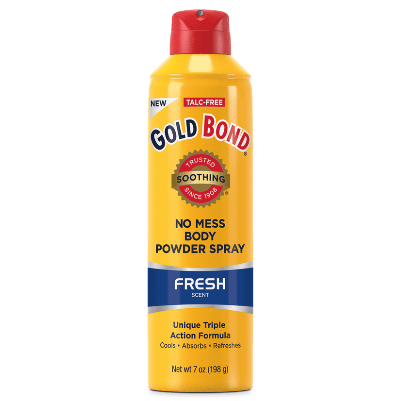 Gold Bond Body Powder Spray, No Mess Fresh, 7oz Can