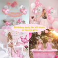 thumbnail image 6 of Yansion Pink Princess Theme Party Supplies Birthday Decorations for Girls, Happy Birthday Banner, Cake Toppers, Princess Crown Foil Balloon for Pink Party Supplies Girls Princess Party Decorations, 6 of 8