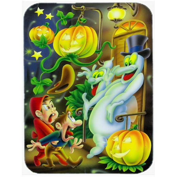 Scary Ghosts & Halloween Trick or Treaters Mouse Pad, Hot Pad or Trivet
