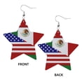 thumbnail image 2 of Leather Earrings Dangle For Women America Flag Mexican Flag Trendy Star Earrings Lightweight Fashion, 2 of 6