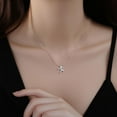 thumbnail image 2 of Solid 925 Sterling Silver CZ Bow Choker Necklace for Women Teens Crystal Bow Pendant Necklace, 2 of 6