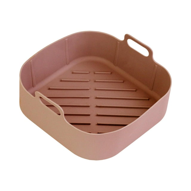 Rongfmy Friteuse à Air Chaud Pot en Silicone Insert Robuste pour Four Accessoires de Friteuse à Air Sergé Café