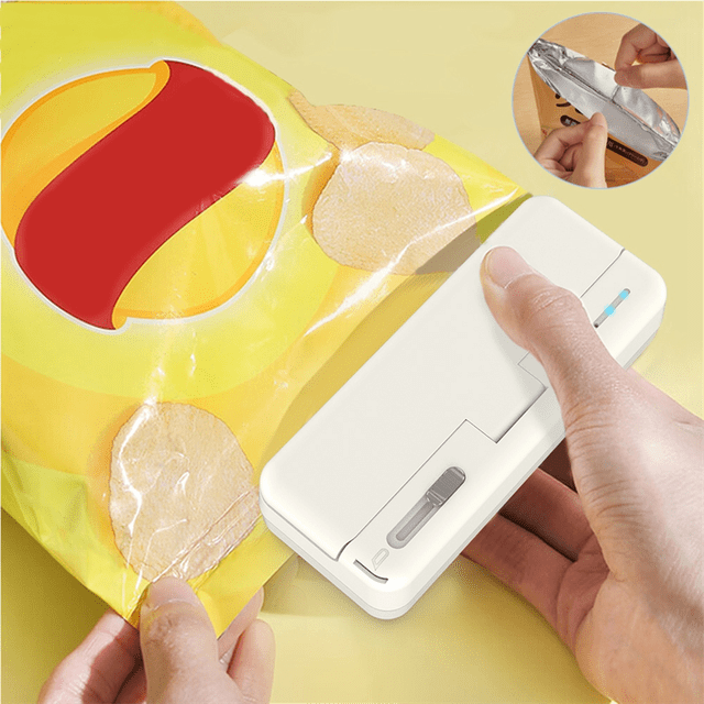 Scelleuse Portable Mini Scelleuse de Sacs Scelleuse à Main pour Sacs à Puces Sacs en Aluminium Stockage Alimentaire-B