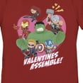thumbnail image 2 of Women's Marvel Avengers Kawaii Valentines Assemble  Graphic Tee Red X Large, 2 of 4