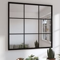 thumbnail image 1 of vidaXL Miroir Mural Noir 60x60 cm Métal, 1 of 4