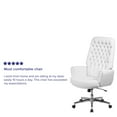 thumbnail image 5 of Flash Furniture High Back Traditional Tufted White LeatherSoft Executive Swivel Office Chair with Arms, 5 of 13