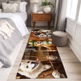 thumbnail image 5 of 2x6 Washable Runner Rug, Animal Playing Billiards Non-Slip Hallway Runner for Entryway Kitchen Bedroom, Abstract Dog Indoor Carpet Runner Floor Mat, 5 of 9