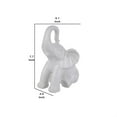thumbnail image 5 of Ceramic Baby Elephant Figurine with Raised Trunk, White, 5 of 5