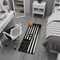 thumbnail image 4 of Ottomanson US ARMY USA Flag Machine Washable Non-Slip Rubberback 2x5 Runner Rug, 20"x 59", Black/White, 4 of 8