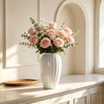 thumbnail image 5 of Leodye 1PCS Non Fragile Plastic Decorative Flower Vase Lightweight Desktop Ornament for Home Bedroom Living Room Wedding Party Floral Display -8.66 * 5.12 * 5.12in, 5 of 6