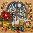 thumbnail image 2 of 2026 Christmas Window Framed Pearl Art Wall Decor 8x8 inch, Window Framed Christmas DIY Pearl Bead Painting Kits for Adult, Christmas Party Decorations for Home Wall Decor, 2 of 9