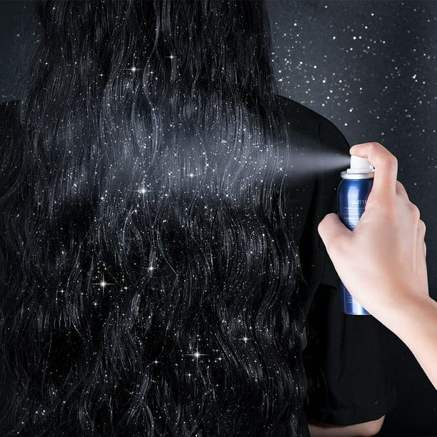 Glitter Spray for and Body Make Up Silver Glitter Hairspray - Walmart.com