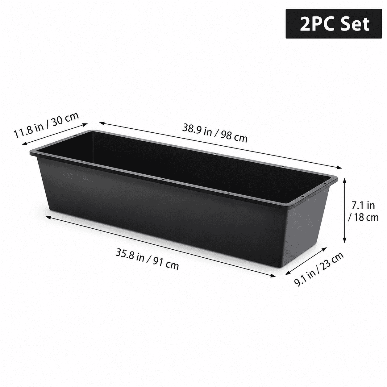 2-Piece Dual-Purpose Plastic Livestock Feed Trough, Suitable For Daily Feeding Of Horses, Goats, Pigs And Other Animals; Widely Adaptable To Home Backyards, Pastoral Fences, Livestock Sheds