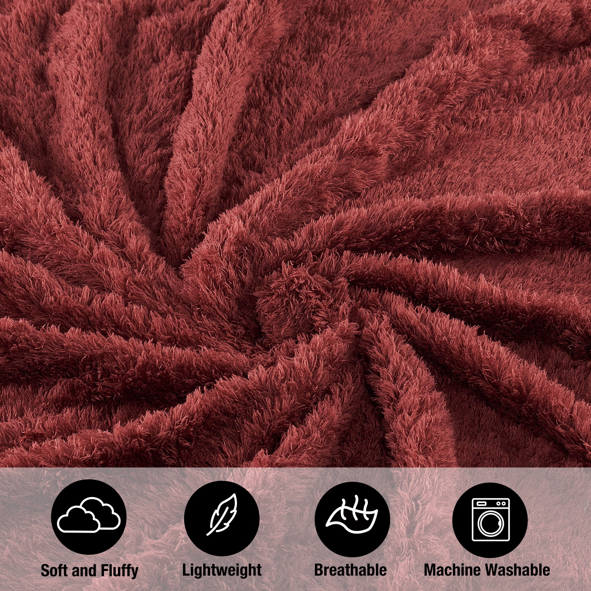 CBCHome Cozy Chenille Sherpa Throw Blanket - Soft, Plush, Fluffy Sofa and Bed Throw, Great Gift for Women, Teens - All Season Home Décor (Apple Butter, 50" x 60")