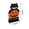 thumbnail image 6 of Herrnalise Halloween Decor - Cross Border Halloween Wooden Ornaments Halloween Pumpkin Skeleton Bat Party Scene Layout Decoration, 6 of 9