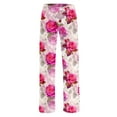 thumbnail image 4 of Valentines Day Pajama Pants For Women Trendy Heart Printed Loose Pants Wide Leg Comfy Soft Plus Size Sleeping Pants Multicolor L, 4 of 6