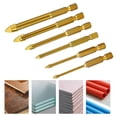 thumbnail image 2 of Brocas para baldosas de vidrio cerámico, brocas para baldosas Brocas hexagonales de acero de tungsteno Revestimiento de titanio Juego de 6 3 mm 4 mm 5 mm 6 mm 8 mm 10 mm Vhermosa YQ-2813, 2 of 4