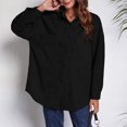 thumbnail image 2 of Vedolay Womens Fashion 2023 Fall Open Front Ribbed Cardigan Blazer Jackets with Pockets Black,L, 2 of 4