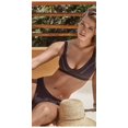 thumbnail image 4 of PilyQ BROWN Coco Stitched Tab Bikini Swim Bottom, US Large, 4 of 6
