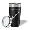 thumbnail image 2 of Lake Fort Smith Map Tumbler Travel Mug Insulated Laser Engraved Coffee Cup Arkansas 20 oz Black, 2 of 5