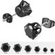 thumbnail image 3 of 6 Pairs Stud Earrings Set,Clear Cubic Zirconia 316L Stainless Steel Earrings for Women for Men 3-8mm, 3 of 4