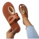 thumbnail image 5 of Zapatos Casuales de las Mujeres de Moda con Hebilla de Metal Más Tamaño Estilo Primavera/Verano Sandalias de Playa Planas de Moda Y Cómodas, 5 of 6