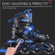 thumbnail image 2 of Eigraketly Women Adjustable Inline Skates High Elasticity Girls Roller Shockproof Shoes Wear-resistant Beginners Skating Skates Pescar No. 4 Eigraketly OD016751-04, 2 of 5