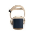 thumbnail image 2 of Unique Bargains Women's Square Toe Ankle Strap Block Heel Sandals, 2 of 7