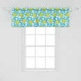 thumbnail image 2 of Ambesonne Blue Sky Valance Pack of 2, Graphic Hot Air Balloons, 54"X18", Yellow Green Sky Blue, 2 of 4