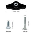 thumbnail image 3 of 3. Heavy-Duty T-Handle Bolts & Black Knobs for 490-900-H058 Grass Cutter Snow Blower Replacement Parts, 3 of 8