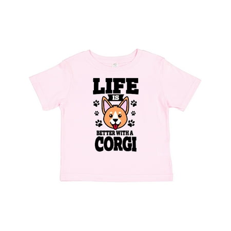 

Inktastic Life is Better with a Corgi Gift Toddler Boy or Toddler Girl T-Shirt