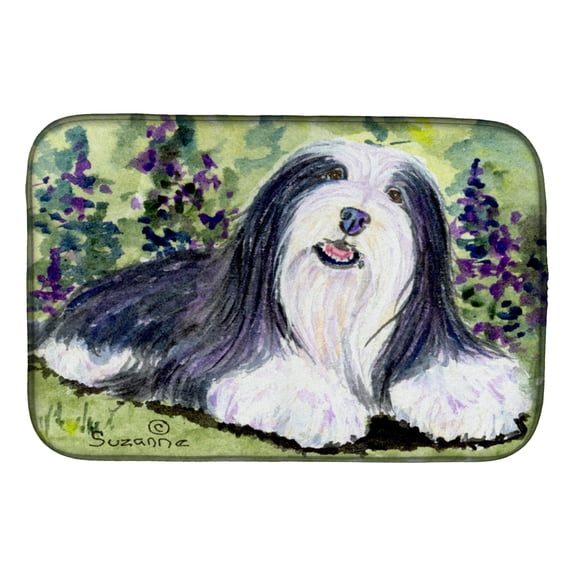 Bearded Collie Dish Drying Mat