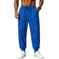 thumbnail image 3 of LWavelet Jogger Sweatpants for Men Drawstring Elastic Waist Jogging Pants Fall Casual Workout Hiking Pants with Pockets, 3 of 4
