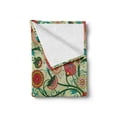 thumbnail image 2 of Floral Soft Flannel Fleece Blanket, Oriental Inspirations Vintage Flower Arrangement Colorful Pattern Nature Inspiration, Cozy Plush for Indoor and Outdoor Use, 70" x 90", Multicolor, by Ambesonne, 2 of 6