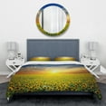 thumbnail image 2 of Designart 'Beauty Sunset Over Sunflowers Field' Traditional Duvet Cover Set, 2 of 4