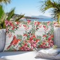thumbnail image 3 of Throw Pillow Covers 16x16 Inch Set of 2, Cardinal Bird Waterproof Outdoor Pillow Covers, Winter Poinsettia Pine Cones Berry Wood Decorative Cushion Pillowcases for Couch, Sofa, Bed, Garden, Patio, 3 of 9