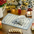 thumbnail image 3 of mubwai Xmas Pine Blue Winter Placemats Set of 4, 12x18 Inch Seasonal Christmas Table Mats for Party Kitchen Dining Decoration, 3 of 6