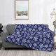 thumbnail image 2 of Fotbe Snowflakes On Dark Blue Manta de Franela con Estampado, Manta Ultrasuave para Cama, Sofá, Auto, Hipoalergénica y Antibolitas-50"x40", 2 of 6