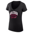 thumbnail image 2 of Women's G-III 4Her by Carl Banks Black Arizona Cardinals Filigree Logo Lightweight V-Neck Fitted T-Shirt, 2 of 3