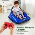 thumbnail image 6 of OLAKIDS Bumper Car for Toddlers, 12V Kids Electric Ride on Toy with Remote Control, Battery Powered Vehicle Racer for Baby, 360 Degree Spin Rotation,  LED Lights, Music, Ages 3-8 (Blue), 6 of 10