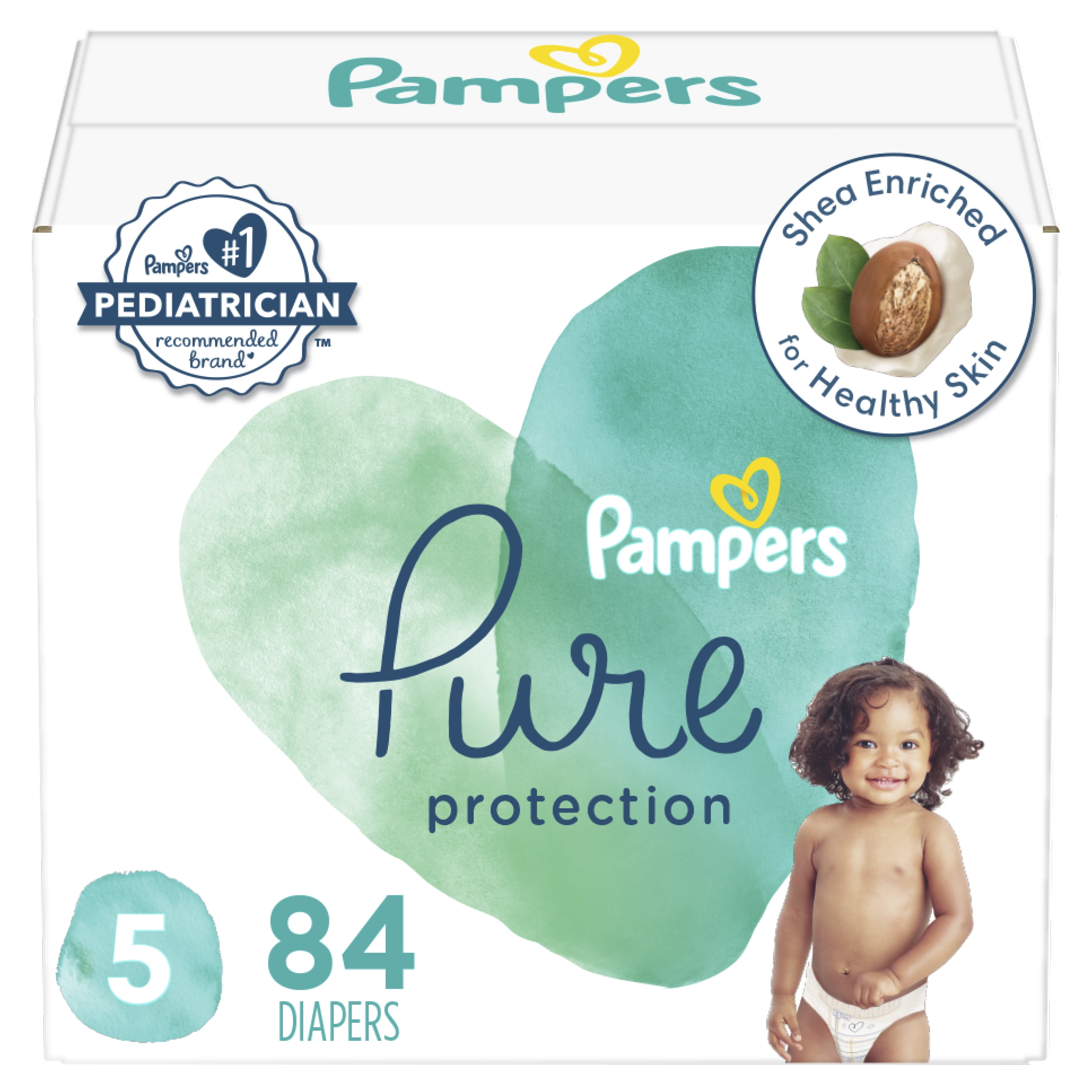 Buy Pampers Pure Protection Diapers, Size 5, 84 Count Online at Lowest
