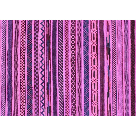 Ahgly Company Indoor Rectangle Southwestern Purple Country Area Rugs, 7' x 10'