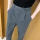 thumbnail image 4 of Pantalones de negocios para hombres Trabajo Social Sastrería Negro Trajes de Hombre Pantalones Oficina Elegante Formal Alta Calidad Chino Homme Spandex, 4 of 5